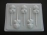 630 Puppy Dog Chocolate or Hard Candy Lollipop Mold